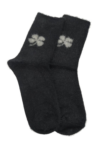 Шкарпетки теплі жіночі з хутром норки Flower No Brand (263346185)