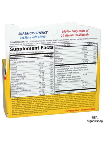 Alive! Men's Energy 50 Tabs Nature's Way (261407179)