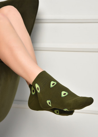 Шкарпетки жіночі кольору хакі розмір 35-41 Let's Shop (257998313)