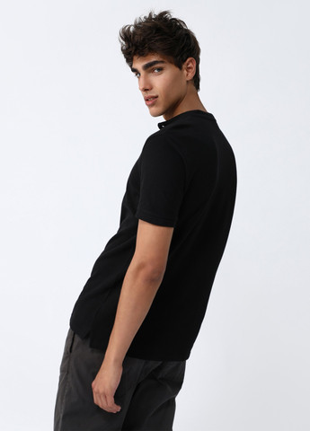 Черная футболка-мужская футболка поло l размер черная 5102514800 для мужчин Lefties однотонная