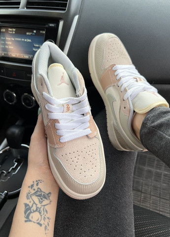 Кросівки репліка Jordan Low Beige Vakko бежеві демісезони (265309764)