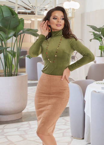 Зелёная блузи вельветовий гольф (ут000053910) Lemanta