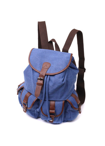 Надійний текстильний рюкзак, що закривається клапаном на магніт 22154 Синій Vintage (267925300)