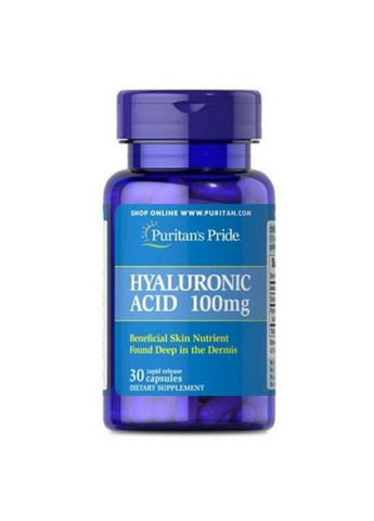 Гіалуронова Кислота Hyaluronic Acid 100мг - 60 капсул Puritans Pride (278006930)