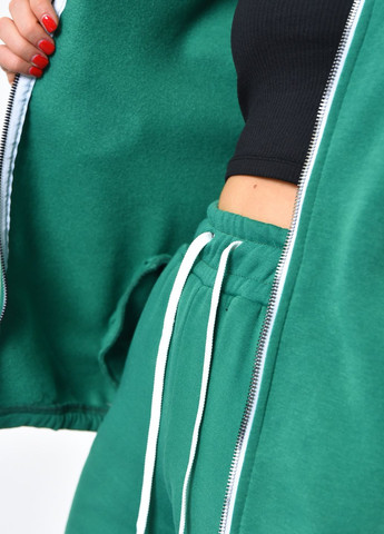 Спортивний костюм жіночий на флісі зеленого кольору Let's Shop (272092407)