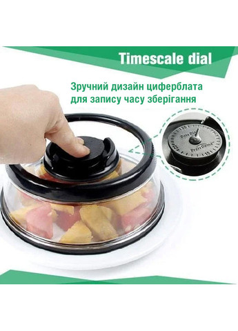 Вакуумна багаторазова кришка для продуктів Vacuum Food Sealer 19 см Kitchen Master (272797311)