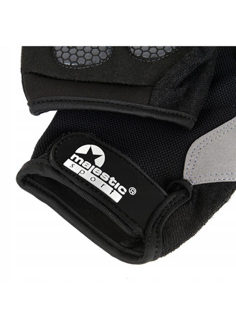 Велоперчатки без пальцев M-CG-BG-XL (XL) Black/Grey Majestic Sport (258019273)