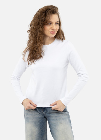 Жіноча футболка з довгим рукавом колір білий ЦБ-00241516 Karol (276061175)