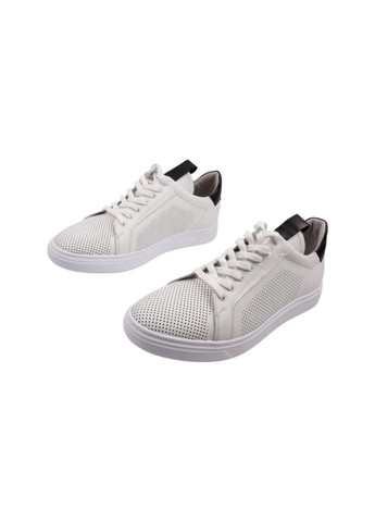 Белые кеды мужские белые натуральная кожа Maxus Shoes 98-22LTCP