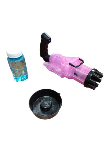 Машинка генератор пулемет бульбашкомет для мильних бульбашок з міні вентилятором 19 см (474571-Prob) Рожевий Unbranded (258959268)