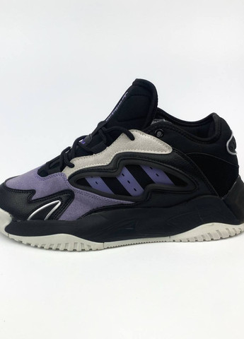 Черные демисезонные кроссовки реплика adidas streetball 2 black&violet Vakko