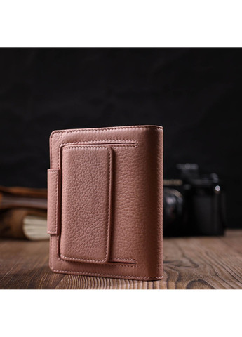 Практичний жіночий гаманець ніжного кольору з натуральної шкіри 22019 Пудровий Tony Bellucci (262158791)