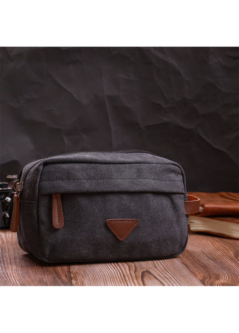 Стильна барсетка для чоловіків на два відділення з якісного текстилю 22233 Чорний Vintage (267948765)
