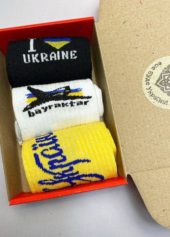 Бокс женских высоких носков на 3 пары Ukraine Vakko (276904946)