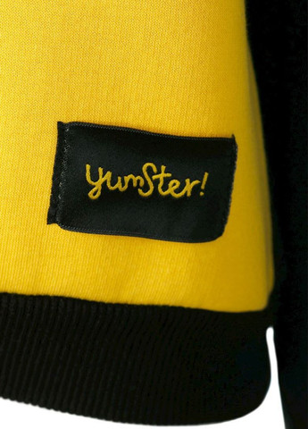 Yumster свитшот желто-черный для мальчика однотонный желтый кэжуал трикотаж
