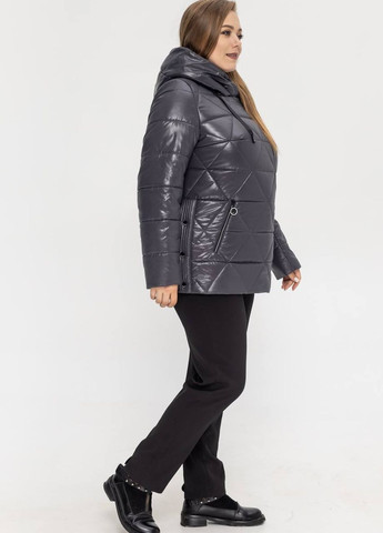 Графітова демісезонна жіноча демісезонна куртка великого розміру SK