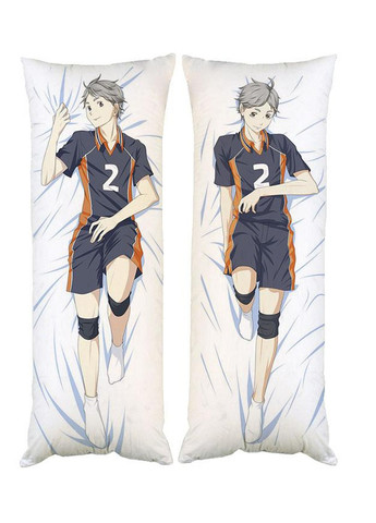 Подушка дакимакура Сугавара аниме Волейбол декоративная ростовая подушка для обнимания 40*100 No Brand (258994187)