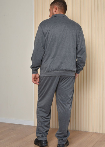 Спортивный костюм мужской батальный серого цвета Let's Shop (264021980)