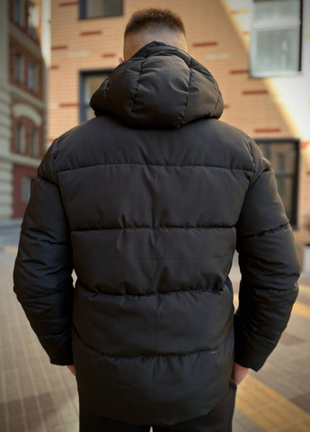 Чорна зимня куртка зимова чорна з лого puma Vakko