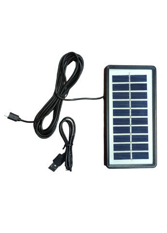 Радіоприймач на акумуляторі з сонячною панеллю, ліхтариком FM USB MicroSD 15х7,2х5.5 см (475576-Prob) Чорний з червоним Unbranded (268982479)