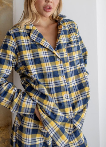 Жовта жіноча піжама байка liza колір жовтий р.l 443796 New Trend