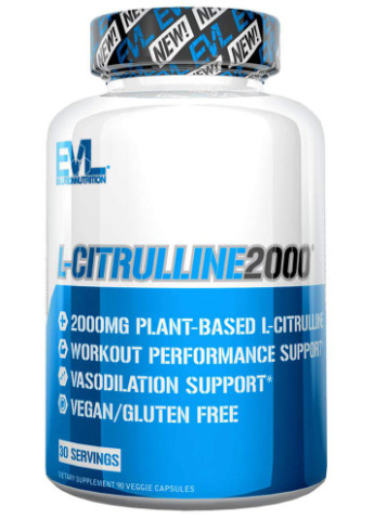 L-цитрулін L-Citrulline 2000 90 Veggie Capsules EVLution Nutrition (256979549)