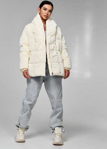 Молочная зимняя женская зимняя куртка X-Woyz