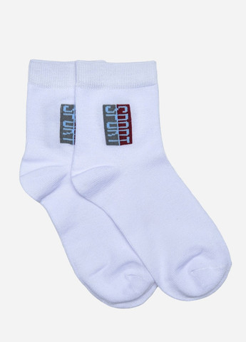 Шкарпетки підліткові для хлопчика білого кольору Let's Shop (275646252)