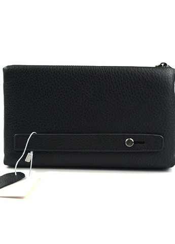 Клатч чоловічий класичний шкіряний на блискавці, чорна сумочка клатч гаманець з натуральної шкіри No Brand (266701133)