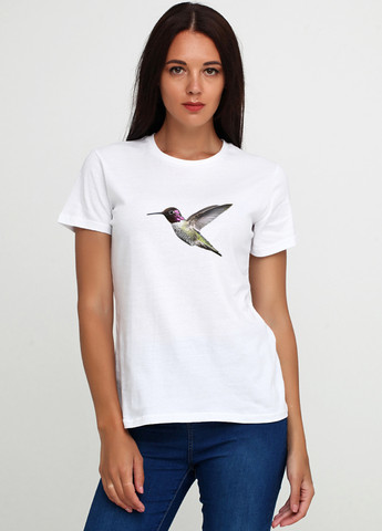 Біла літня футболка жіноча, біла, бавовняна ж425-17-рч-kolibri Malta