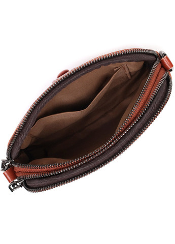 Глянцевая женская сумка на каждый день из натуральной кожи 22419 Коричневый Vintage (276457622)