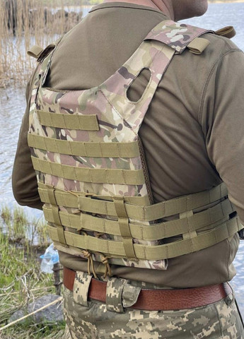 Плитоноска полегшена моллі жилет тактичний військовий полегшений MOLLE мультикам No Brand (259501003)