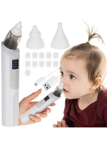 Электронный назальный аспиратор USB для очищения носа у детей с насадками и фильтрами 6 режимов (475481-Prob) Unbranded (268024577)