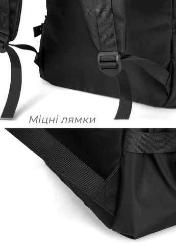 Стильный повседневный рюкзак городской стиль / модный / молодежный рюкзак для парней / тренд 2023 9108 Черный 68593 OnePro (266824743)