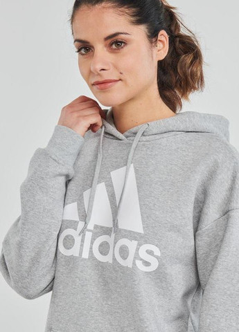 Женское серое худи Essentials Logo Fleece (HD1748). Оригинал. Размер M adidas (271531071)