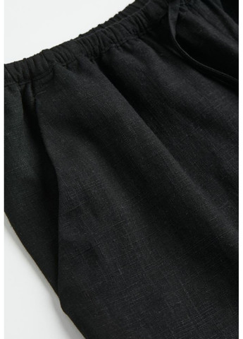 Женские льняные шорты Н&М (55893) XS Чёрные H&M (259160537)