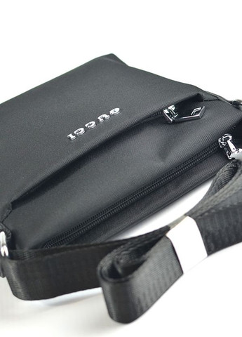Мини сумочка мужская текстильная через плечо черного цвета, маленькая молодежная черная сумка No Brand (266914605)