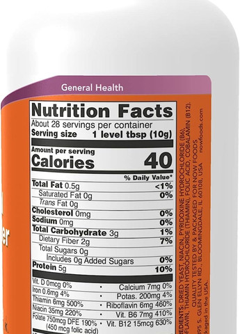 Харчові дріжджі Nutritional Yeast Powder 284 g Now (267404835)