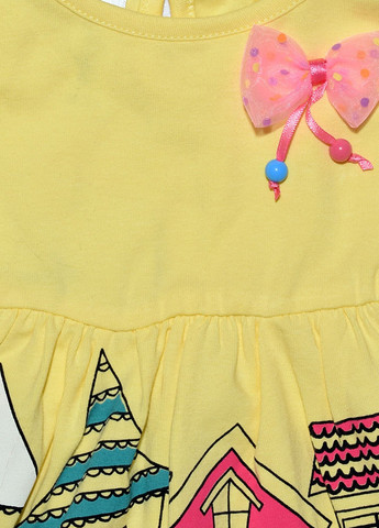 Жёлтое комплект для младенца (платье, шорты) Kids (276530182)