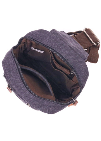 Мужская небольшая сумка через плечо из плотного текстиля 21229 Черная Vintage (258267819)