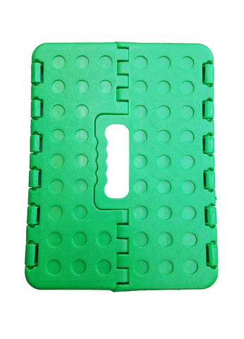 Пластиковий середній розкладний компактний переносний стілець табурет 32х22х28.5 см (475609-Prob) Зелений із червоним Unbranded (269236466)