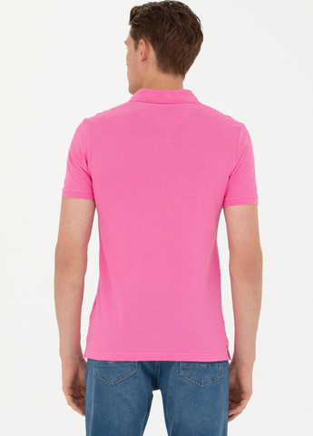 Рожева футболка поло чоловіче U.S. Polo Assn.