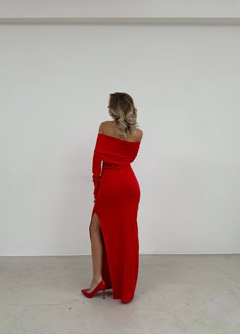 Красное женское платье микродайвинг No Brand