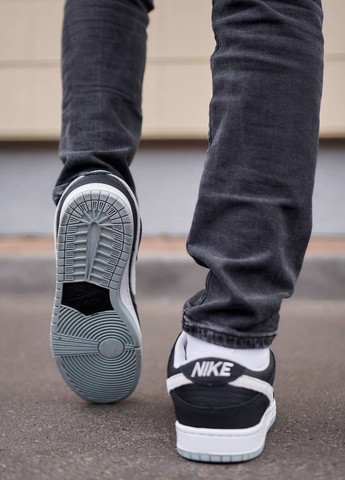Чорні Осінні кросівки чоловічі, вьетнам Nike SB Dunk Low Black Grey