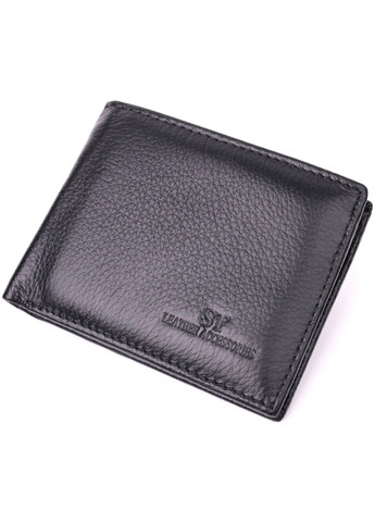 Удобное мужское портмоне из натуральной кожи 22482 Черный st leather (278001082)