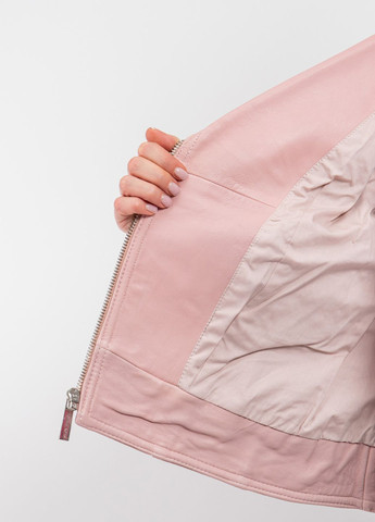 Светло-розовая демисезонная куртка кожаная Michael Kors