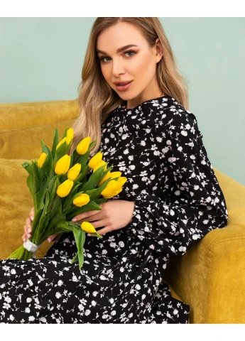 Чорна повсякденний сукня 13761 чорний ISSA PLUS