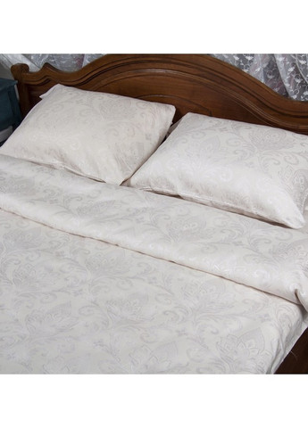 Комплект постельного белья сатин жаккард jk17-01 kurik beyaz евро Deco Bianca (259184388)