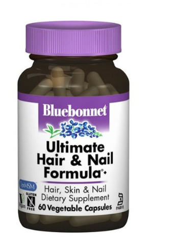 Ultimate Hair & Nail Formula 60 Veg Caps Bluebonnet Nutrition (256723235)