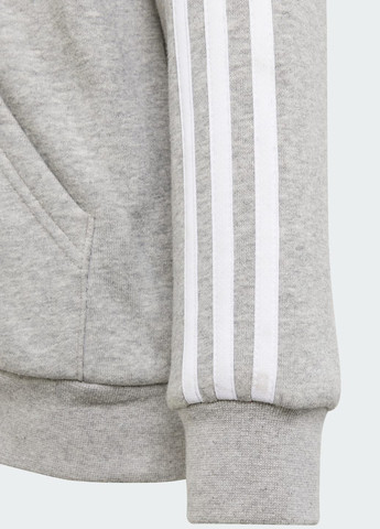 Худи Essentials 3-Stripes Fleece Full-Zip adidas (276839152)